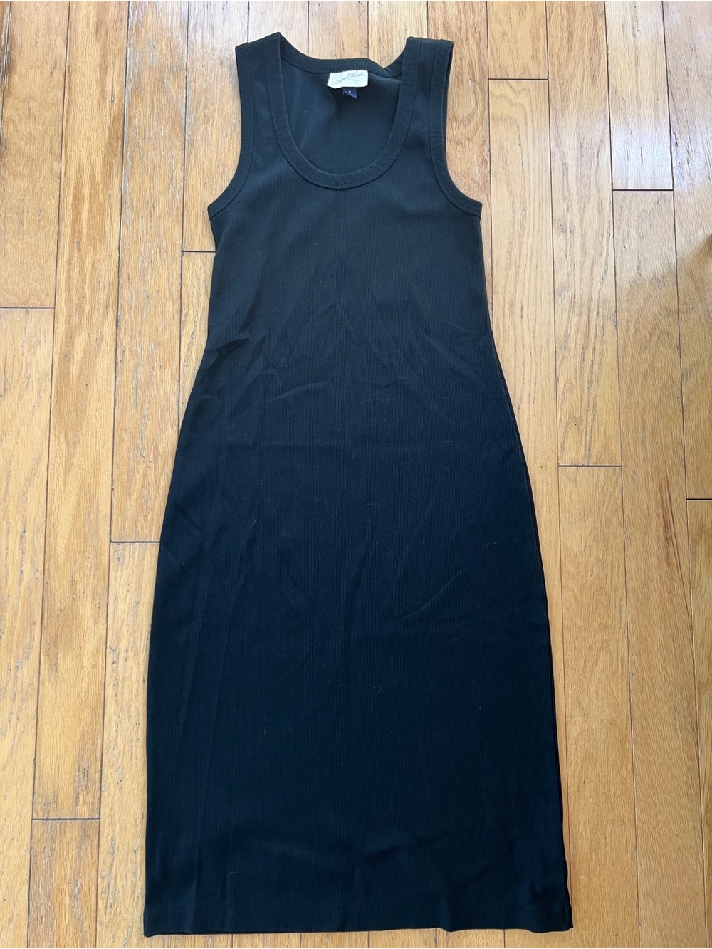 Universal Thread Black Ribbed Tank Midi Dress